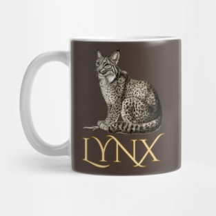 Wild Lynx - 19th Century Zoological Drawing Style Mug