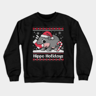 Moo deng ugly christmas sweater Crewneck Sweatshirt