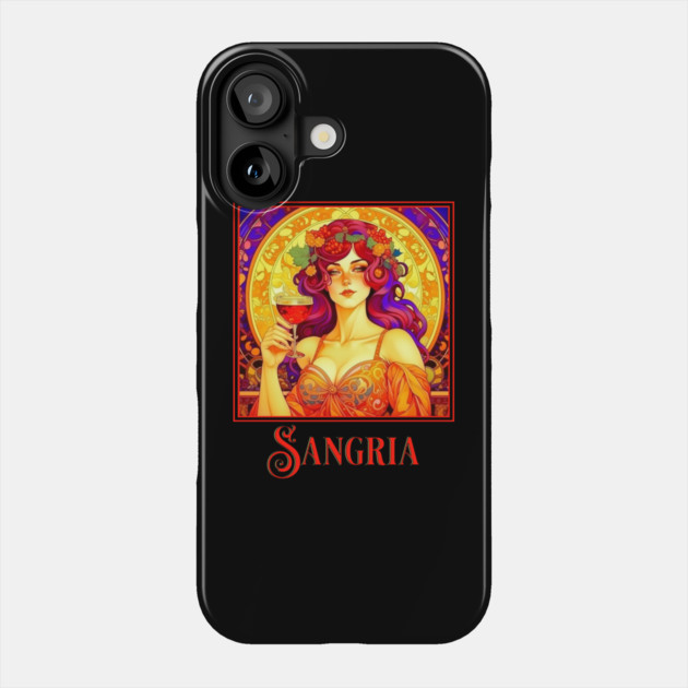 Art Nouveau Sangria Phone Case by HolidayBug