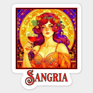 Art Nouveau Sangria Sticker