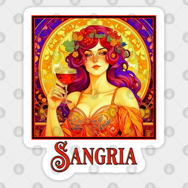 Art Nouveau Sangria Sticker by HolidayBug