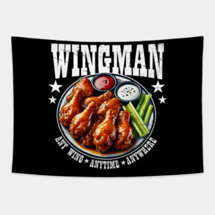Wingman Chicken Wings Lover Design Tapestry