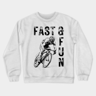 Cycling through Life - Dream of a Biker - Fast & Fun Crewneck Sweatshirt