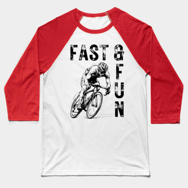 Cycling through Life - Dream of a Biker - Fast & Fun Baseball T-Shirt by TuncGK