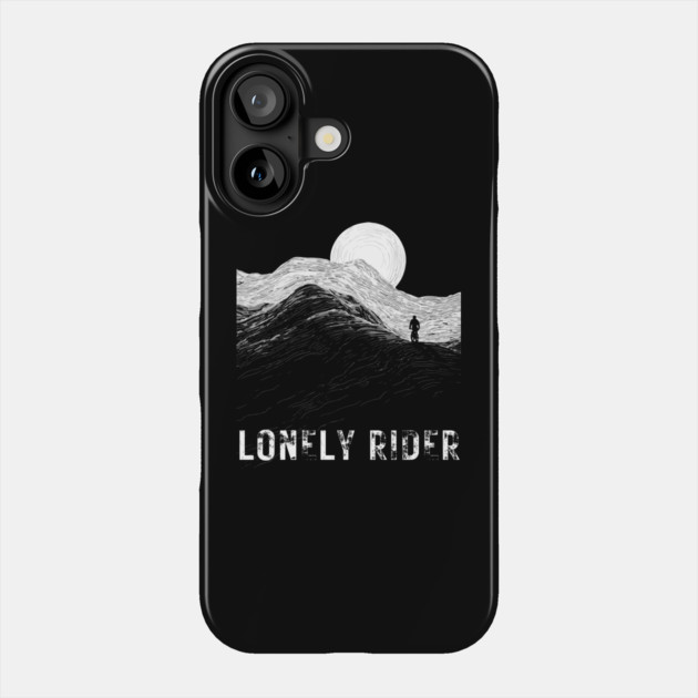 Lonely Rider - Alien Lands - Cyclist Motivation Phone Case by TuncGK