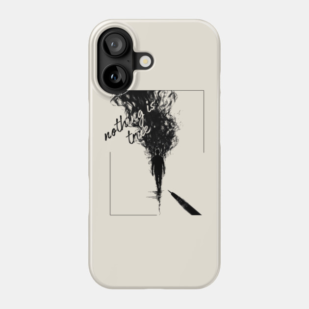 Nothing is Real - Surrealist Line Art Phone Case by TuncGK