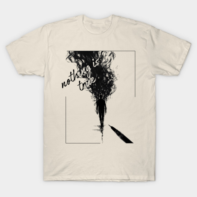 Nothing is Real - Surrealist Line Art T-Shirt by TuncGK