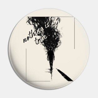 Nothing is Real - Surrealist Line Art Pin