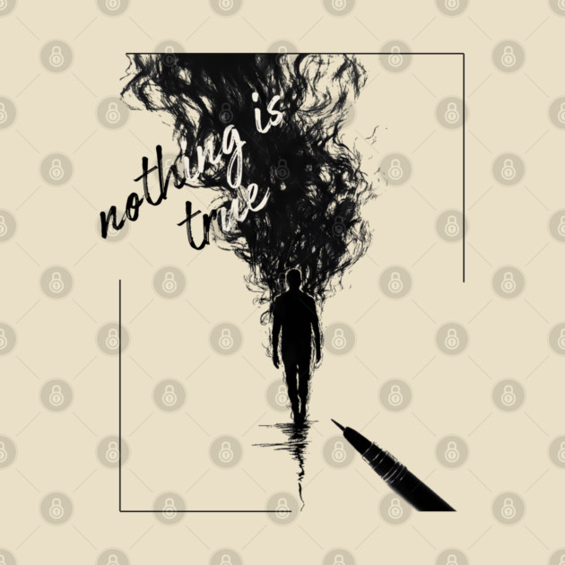 Nothing is Real - Surrealist Line Art by TuncGK