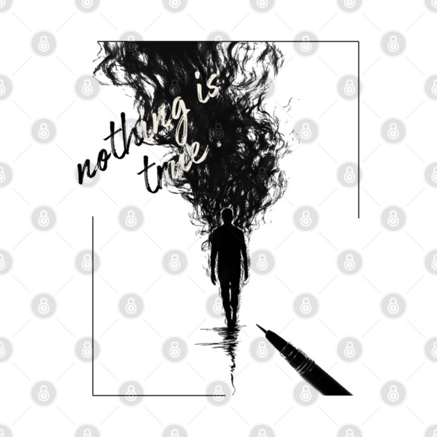 Nothing is Real - Surrealist Line Art by TuncGK