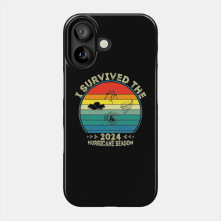 I Survived the 2024 Hurricane Season Retro Vintage - Hurricane Milton Survivor 2024 Florida Phone Case