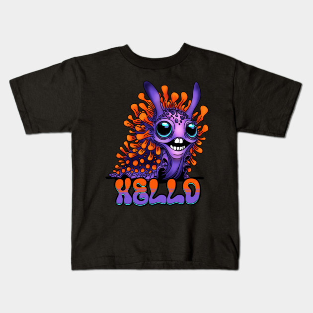 Happy Spanish Shawl Nudibranch Kids T-Shirt by H. R. Sinclair
