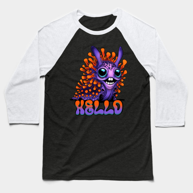 Happy Spanish Shawl Nudibranch Baseball T-Shirt by H. R. Sinclair