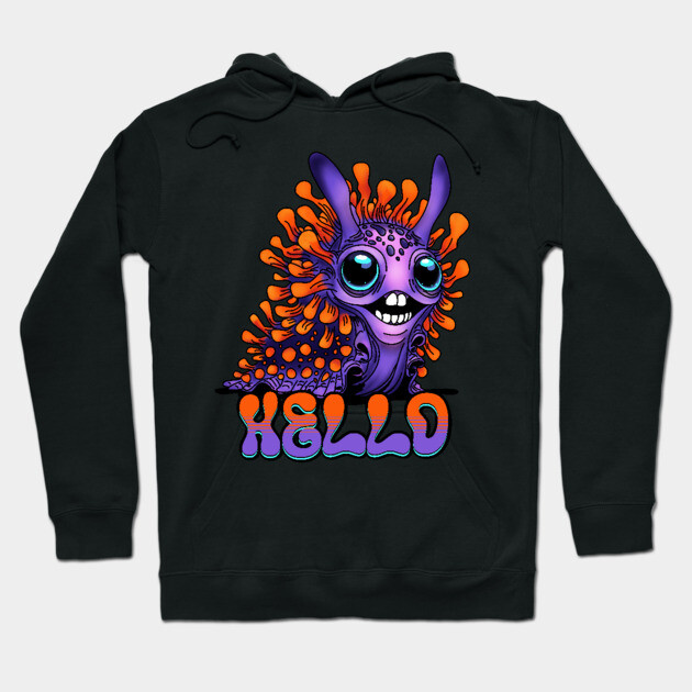 Happy Spanish Shawl Nudibranch Hoodie by H. R. Sinclair