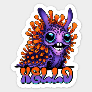 Happy Spanish Shawl Nudibranch Sticker