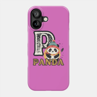 Panda - Animal Letters - Vintage Winter Phone Case