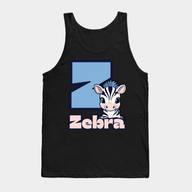 Zebra - Animal Letters - Funny & Cute Tank Top by TuncGK