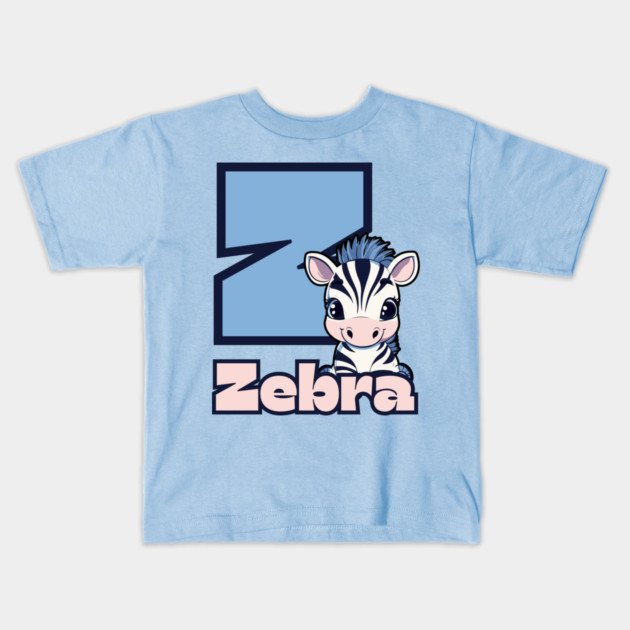 Zebra - Animal Letters - Funny & Cute Kids T-Shirt by TuncGK