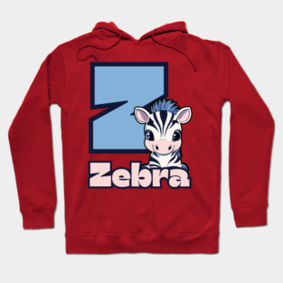 Zebra - Animal Letters - Funny & Cute Hoodie