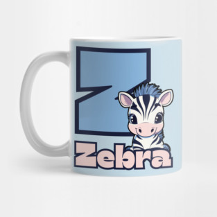 Zebra - Animal Letters - Funny & Cute Mug