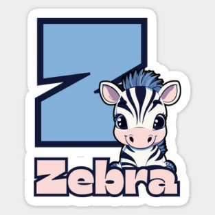 Zebra - Animal Letters - Funny & Cute Magnet