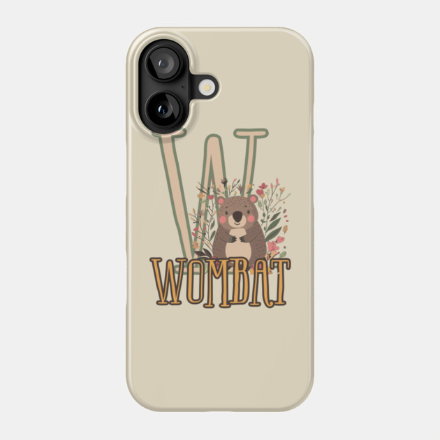 Wombat - Animal Letters - Cute Boho Chic Phone Case by TuncGK