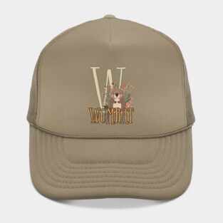 Wombat - Animal Letters - Cute Boho Chic Hat