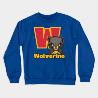 Wolverine - Alphabet Letters - Cute & Funny Crewneck Sweatshirt