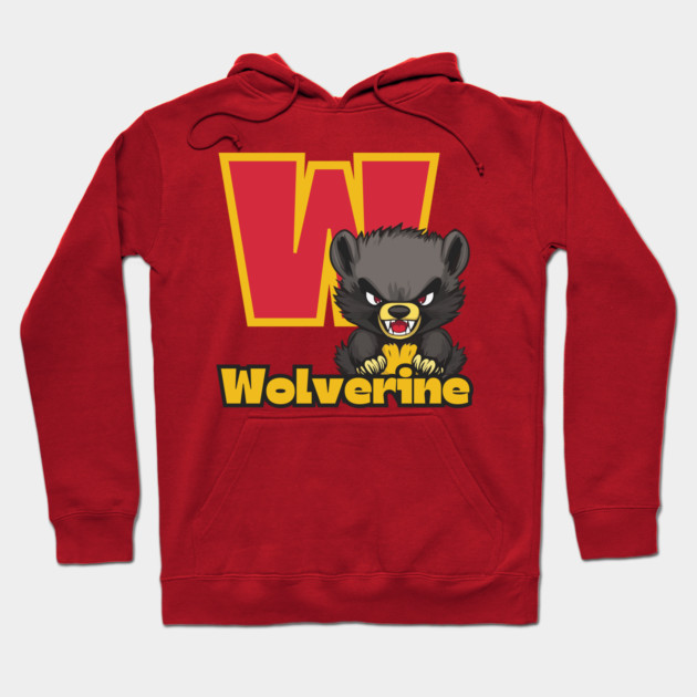 Wolverine - Alphabet Letters - Cute & Funny Hoodie by TuncGK