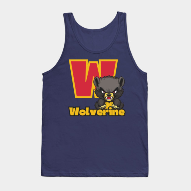 Wolverine - Alphabet Letters - Cute & Funny Tank Top by TuncGK