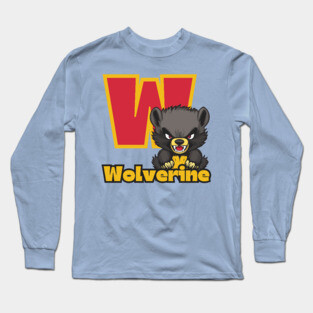 Wolverine - Alphabet Letters - Cute & Funny Long Sleeve T-Shirt