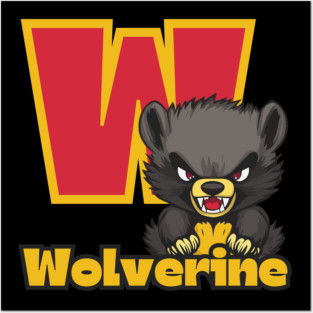 Wolverine - Alphabet Letters - Cute & Funny Posters and Art