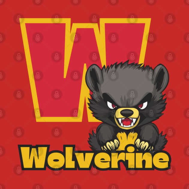 Wolverine - Alphabet Letters - Cute & Funny by TuncGK