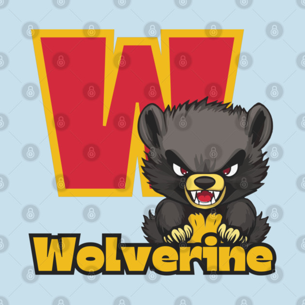 Wolverine - Alphabet Letters - Cute & Funny by TuncGK