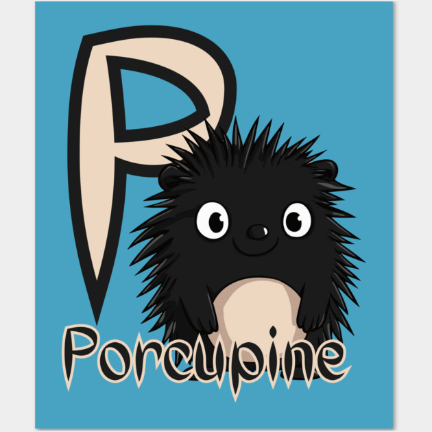 Porcupine - Animal Letters - Cute & Feral Wall Art by TuncGK