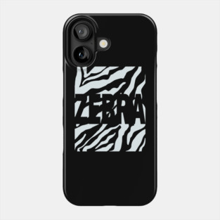 Zebra Pattern - Artistic Minimalist Vector Art - Typography Phone Case