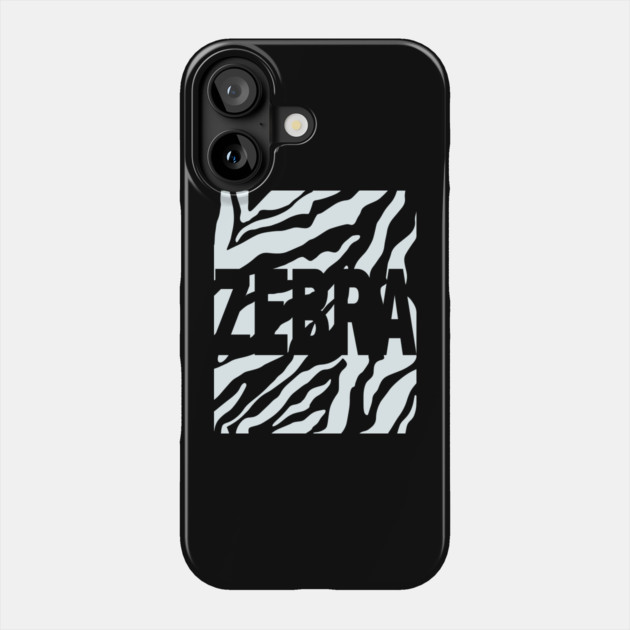 Zebra Pattern - Artistic Minimalist Vector Art - Typography Phone Case by TuncGK
