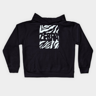 Zebra Pattern - Artistic Minimalist Vector Art - Typography Kids Hoodie