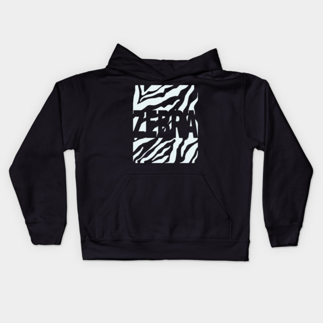Zebra Pattern - Artistic Minimalist Vector Art - Typography Kids Hoodie by TuncGK