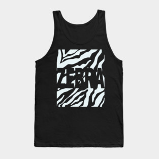 Zebra Pattern - Artistic Minimalist Vector Art - Typography Tank Top