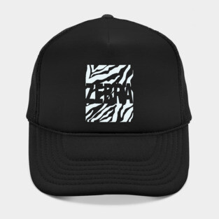 Zebra Pattern - Artistic Minimalist Vector Art - Typography Hat