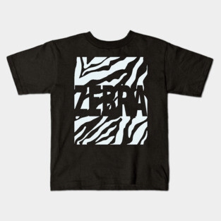Zebra Pattern - Artistic Minimalist Vector Art - Typography Kids T-Shirt