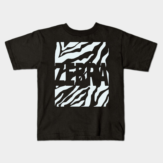 Zebra Pattern - Artistic Minimalist Vector Art - Typography Kids T-Shirt by TuncGK