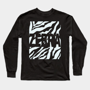 Zebra Pattern - Artistic Minimalist Vector Art - Typography Long Sleeve T-Shirt