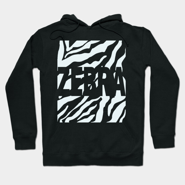 Zebra Pattern - Artistic Minimalist Vector Art - Typography Hoodie by TuncGK