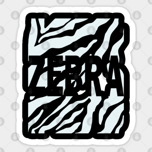Zebra Pattern - Artistic Minimalist Vector Art - Typography Sticker by TuncGK