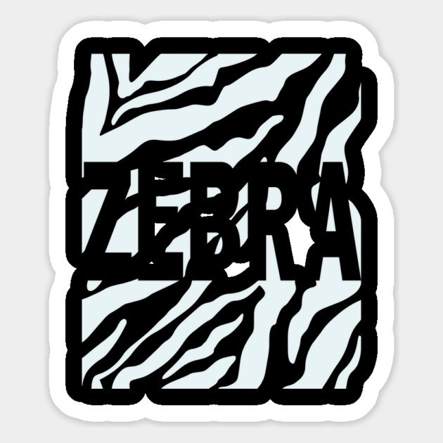 Zebra Pattern - Artistic Minimalist Vector Art - Typography Magnet by TuncGK