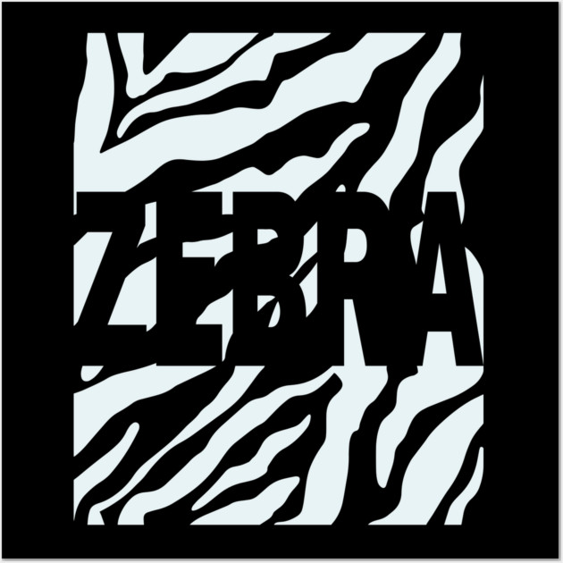 Zebra Pattern - Artistic Minimalist Vector Art - Typography Wall Art by TuncGK