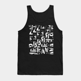 Zebra Mosaic - Typography Art - Postmodern & Grunge Tank Top