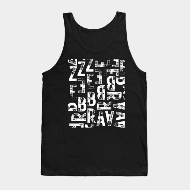 Zebra Mosaic - Typography Art - Postmodern & Grunge Tank Top by TuncGK